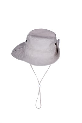  Fonem Unisex Yanları Çıtçıtlı Katlanabilen %100 Pamuk Safari Şapka Fo 7069 Bej